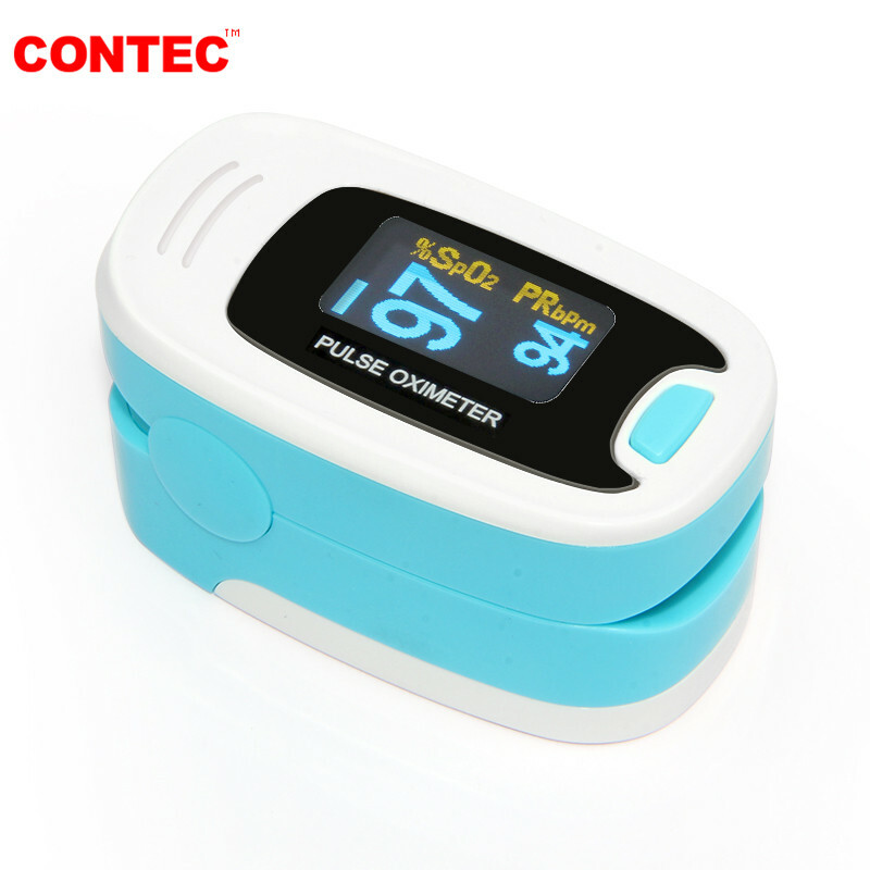 USA Fingertip Pulse Oximeter SPO2 Pulse Rate Blood Oxgen Meter Battery+Bag+Pouch
