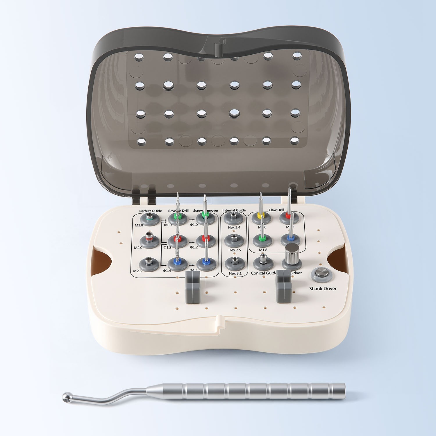 Dental Implant Fixture & Broken Screw Removal Surgical Kit with Torque Wrench