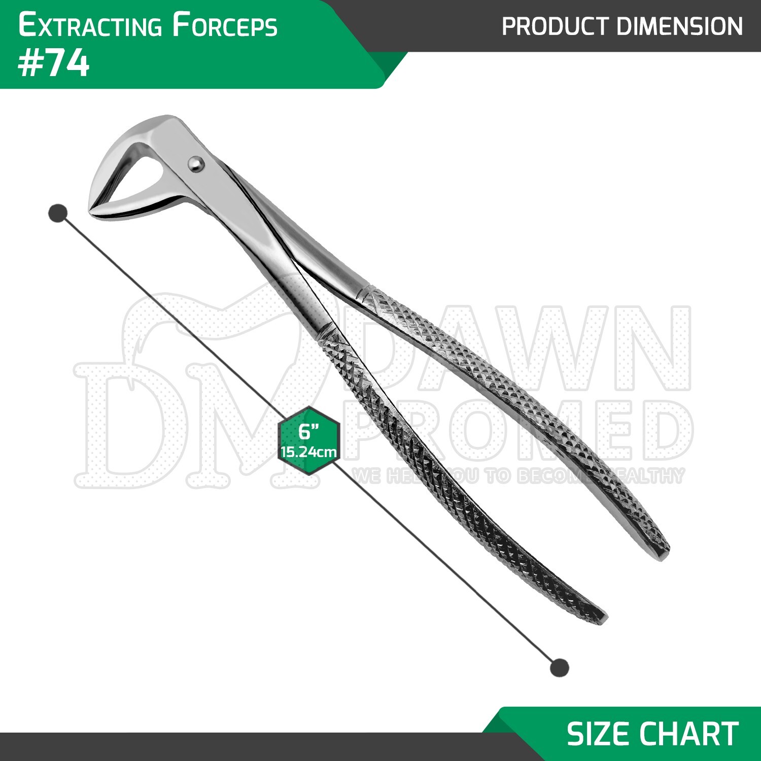 Pedo Extracting Forceps #74 Lower Roots Dental Surgical Instrument German Grade