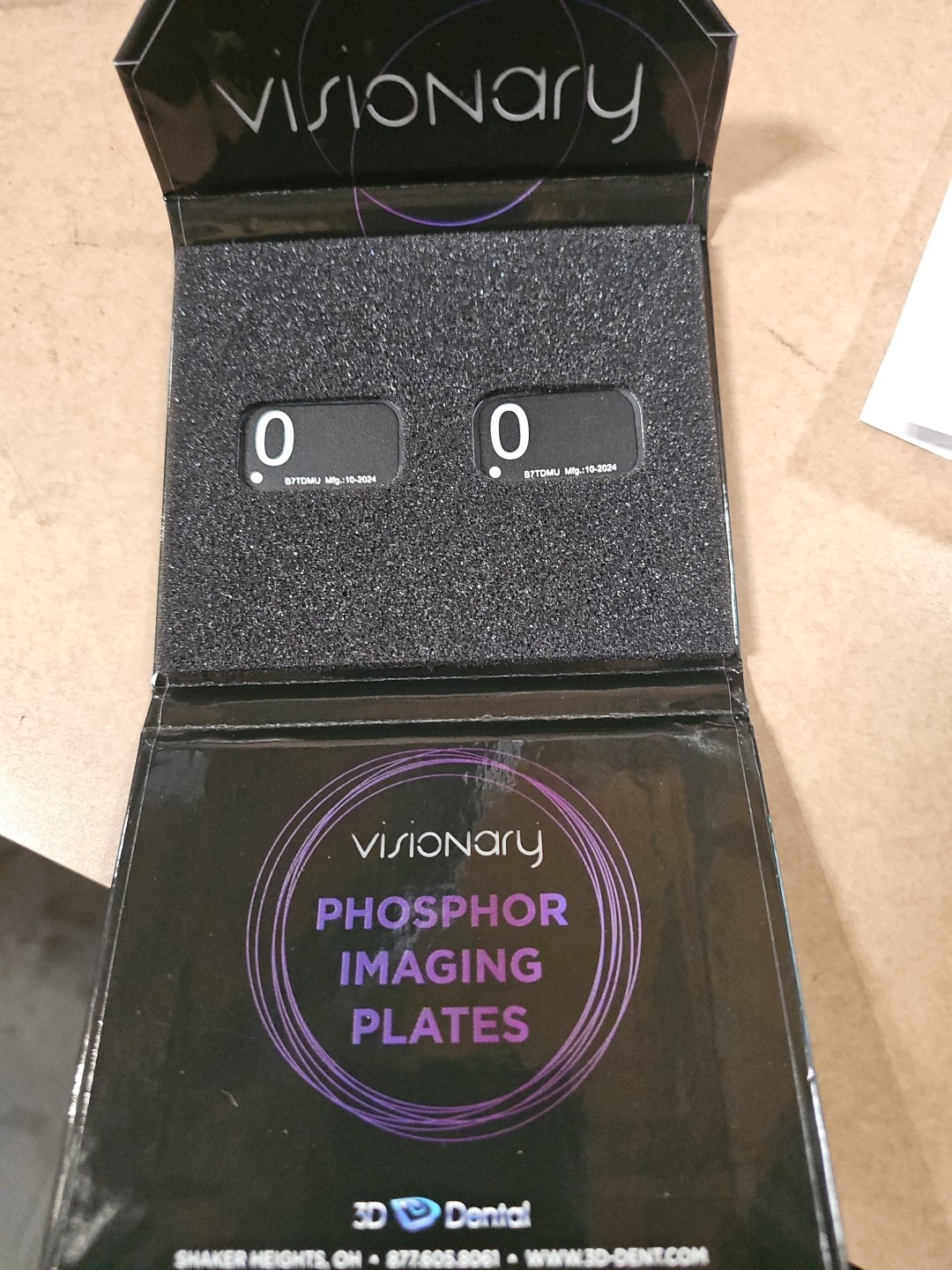 Visionary Phosphor Imaging Plates 3D Dental Type #0, 2/Pack