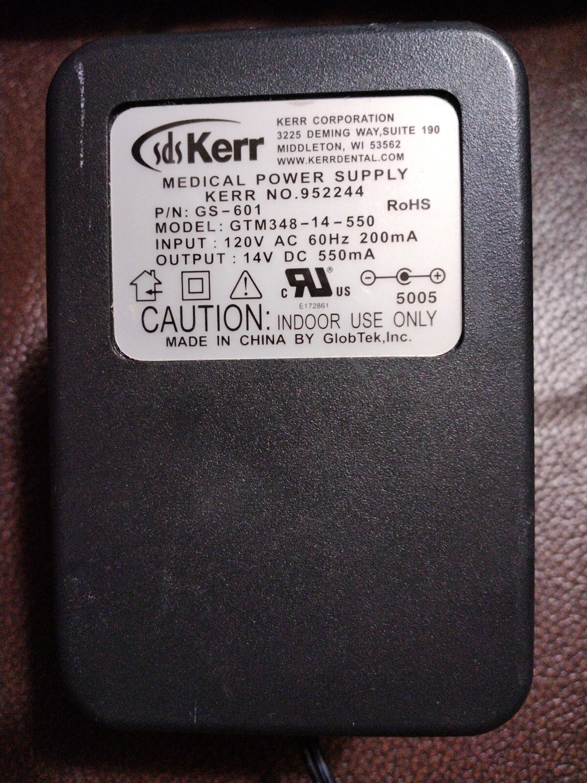DDS KERR MEDICAL POWER SUPPLY #952244