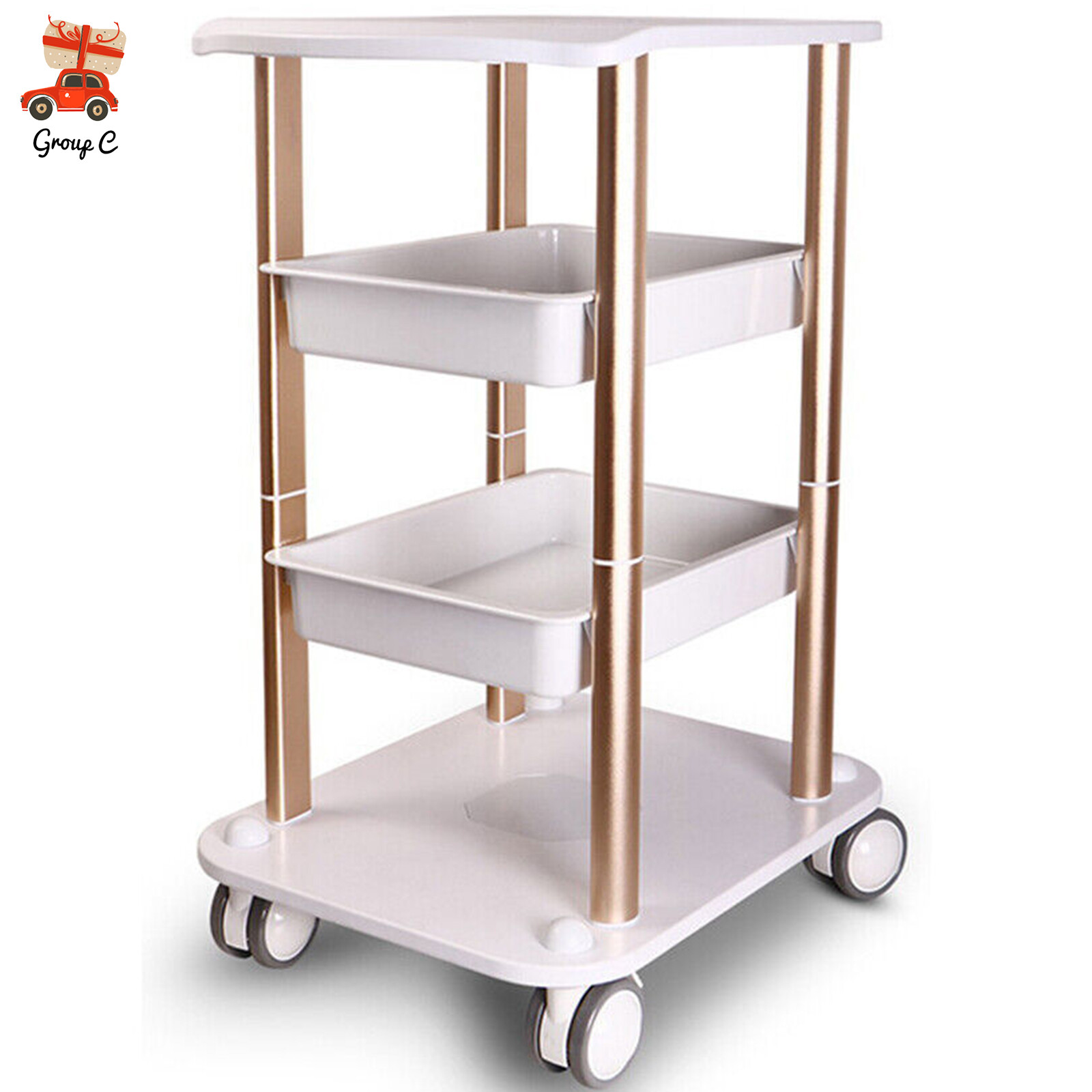 For Cavitation Beauty Machine Stand Rolling Cart ABS Aluminum Beauty SPA Trolley