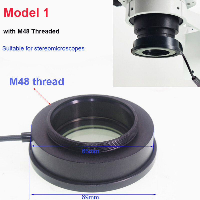 USB 5V DC Microscope Polarizer LED Ring Light 31 Bulbs Illuminator Lamp M48 10A