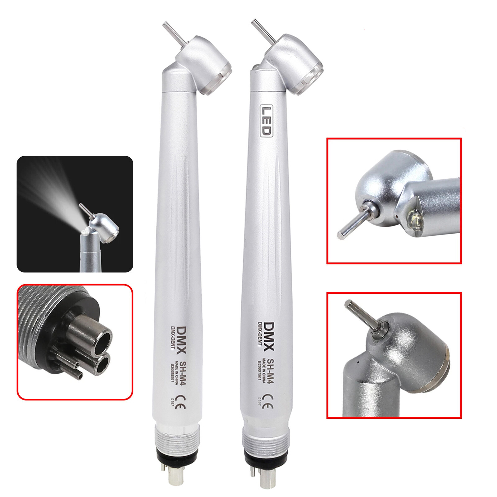 Dental Surgical High Speed LED/Non Handpiece 45° Degree Turbine 2/4Hole Fit NSK