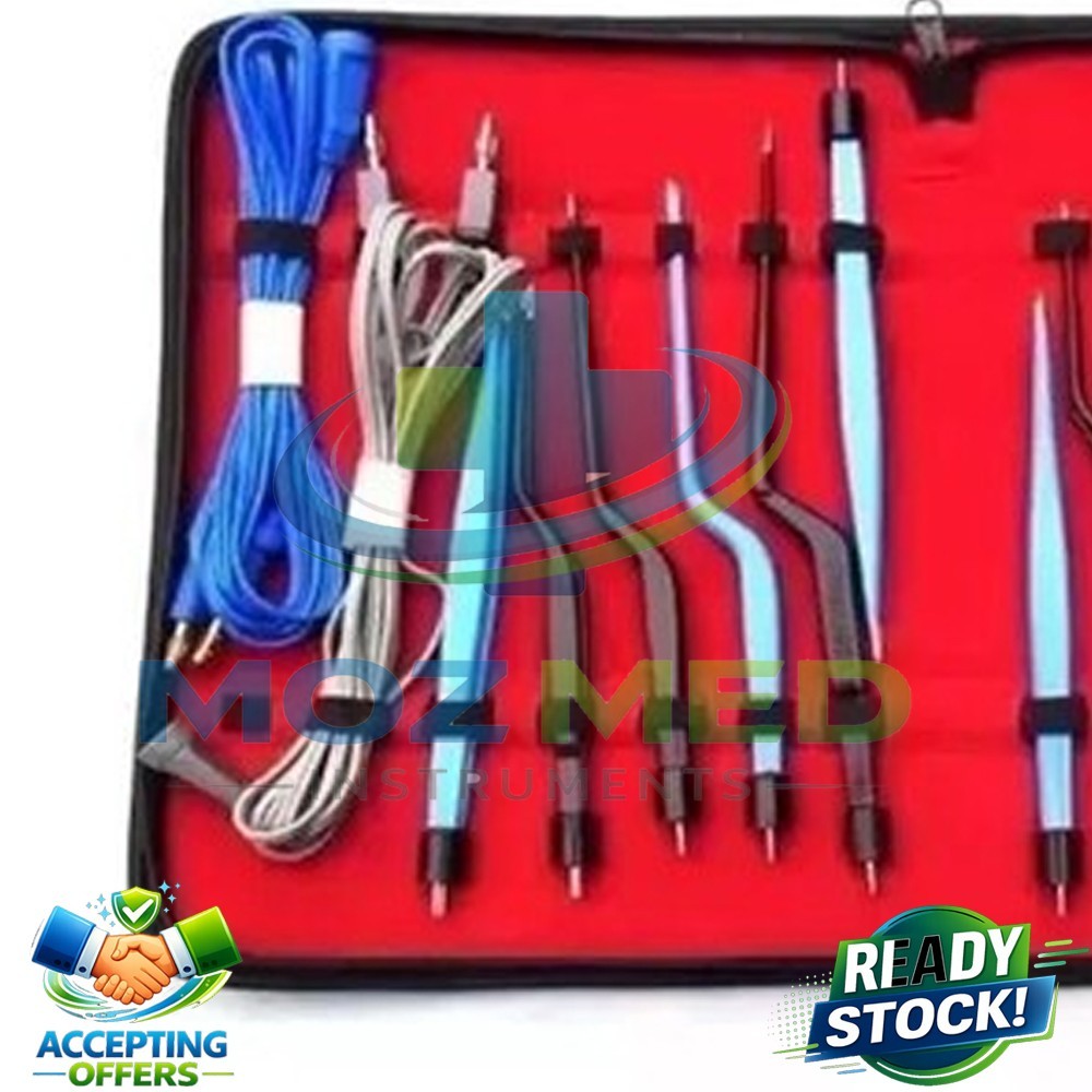 Electrosurgical Bipolar Bayonet Forceps 20 Pcs Surgical Instruments Set