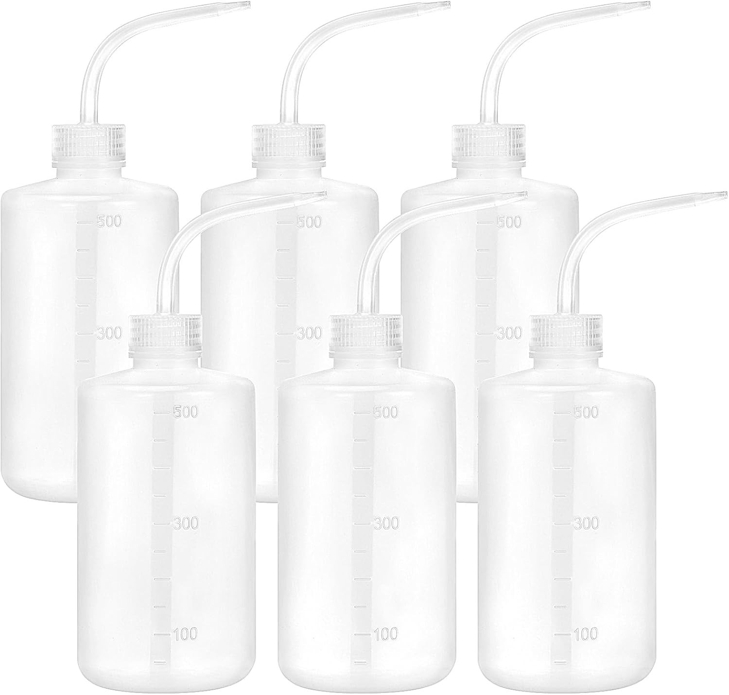 DEPEPE 6pcs 500ml Plastic Safety Wash Bottles – Lab Squeeze LDPE Squirt Tatto…