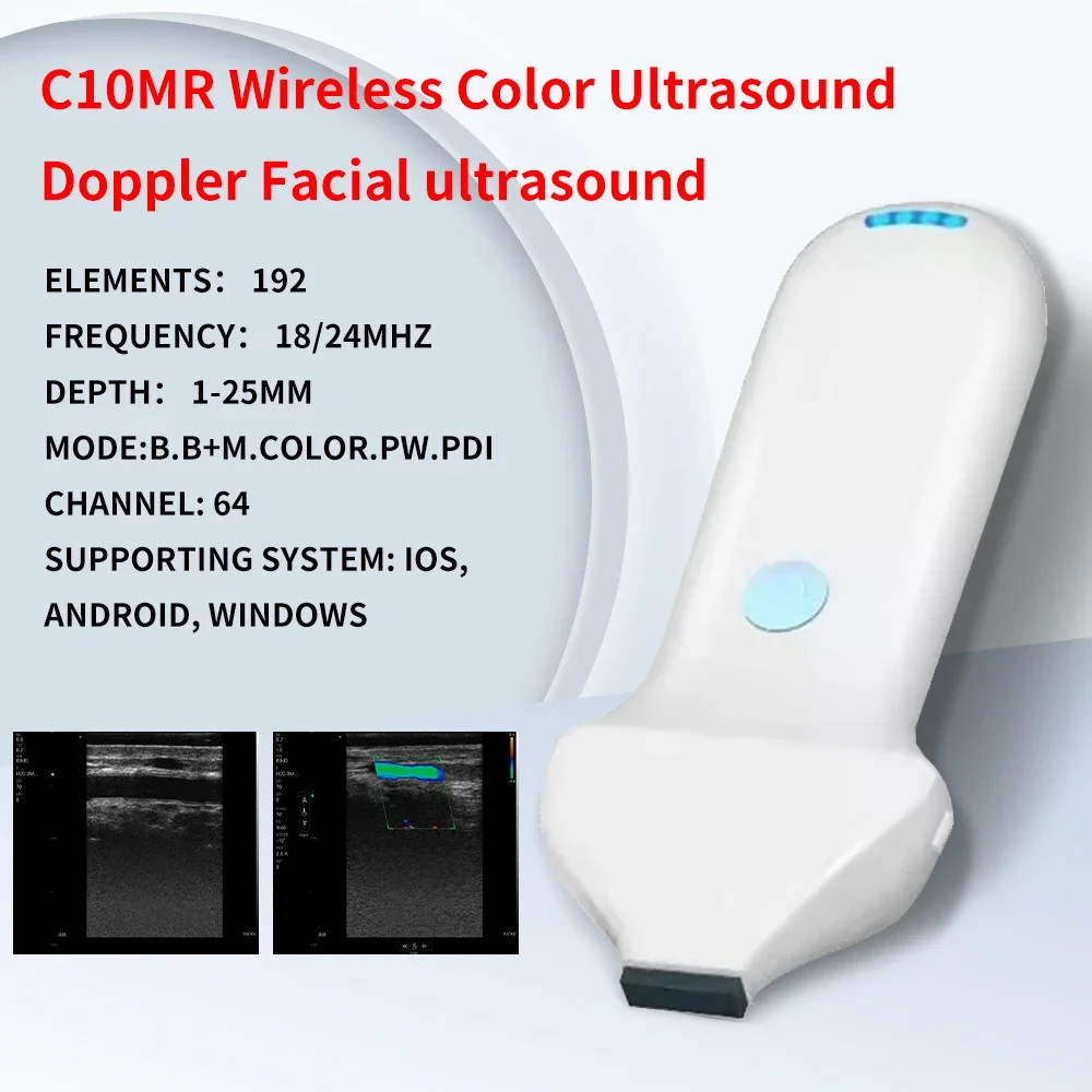 192E Wireless Color Doppler Ultrasound Probe Facial High Frequency Linear Probe