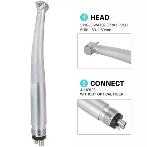 2Pcs Dental High Speed Handpiece Pediatric Push Button Mini Small Head 4 Hole US