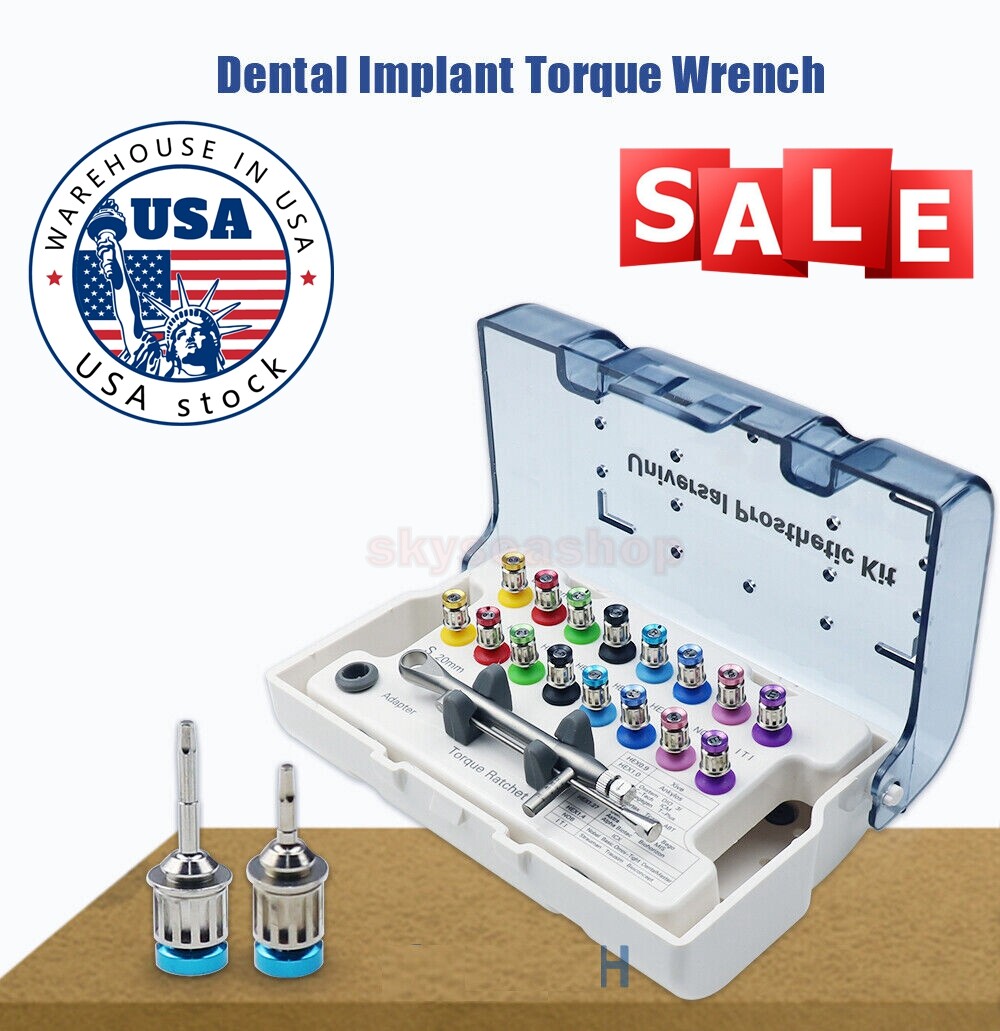 Dental Universal Implant Torque Ratchet Screwdrivers Wrench Restoration Kit wk