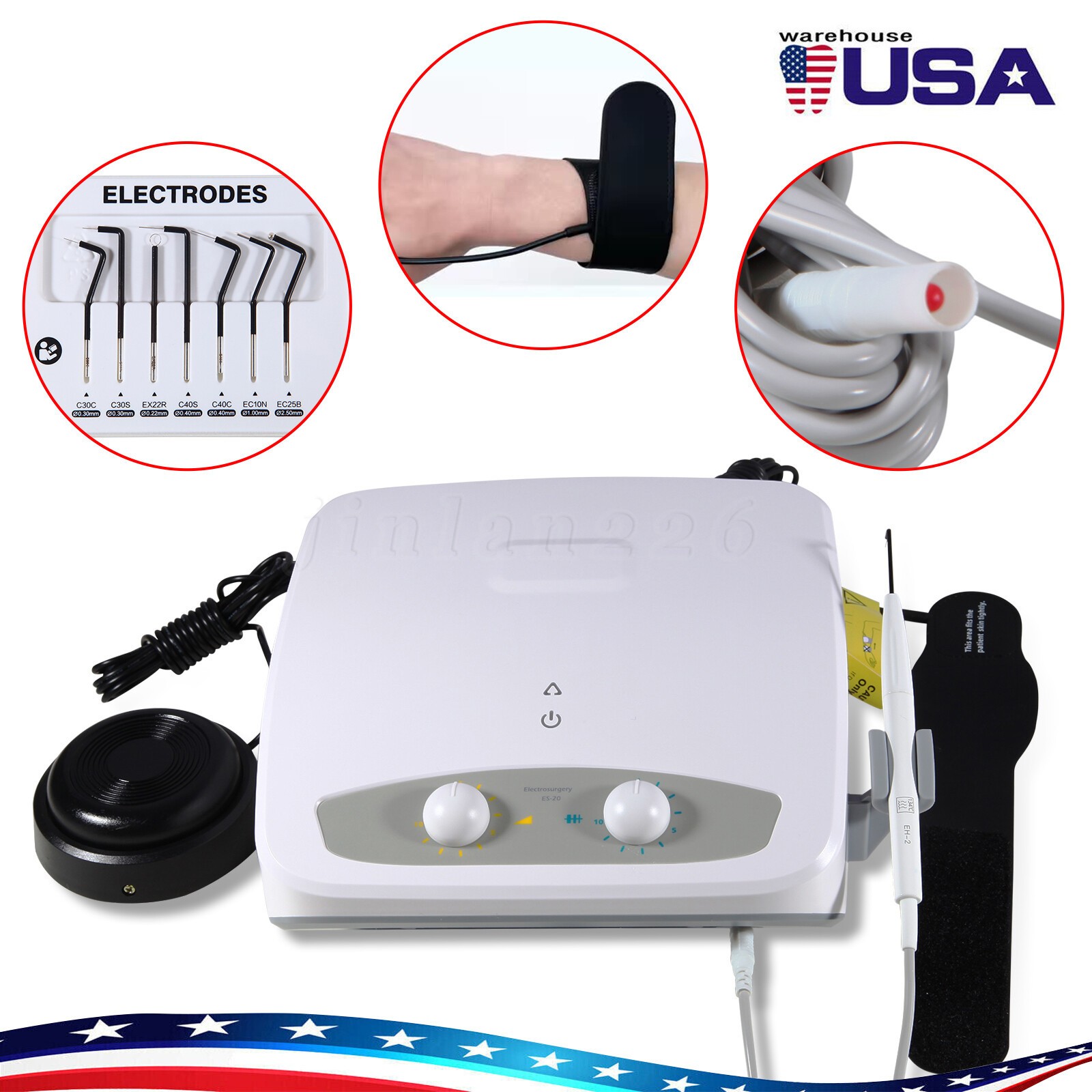 Dental Electro Electrosurgery Unit Machine High Frequency Electric 7pcs Knife