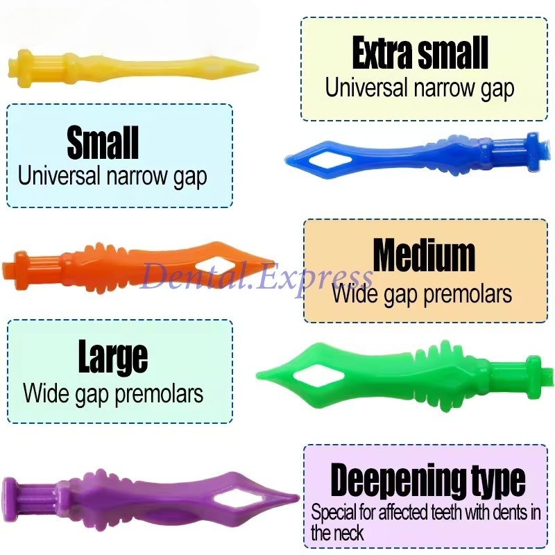 Dental Diamond Wedges Plastic Interdental Adaptive Diastema Teeth Fender 5 Size