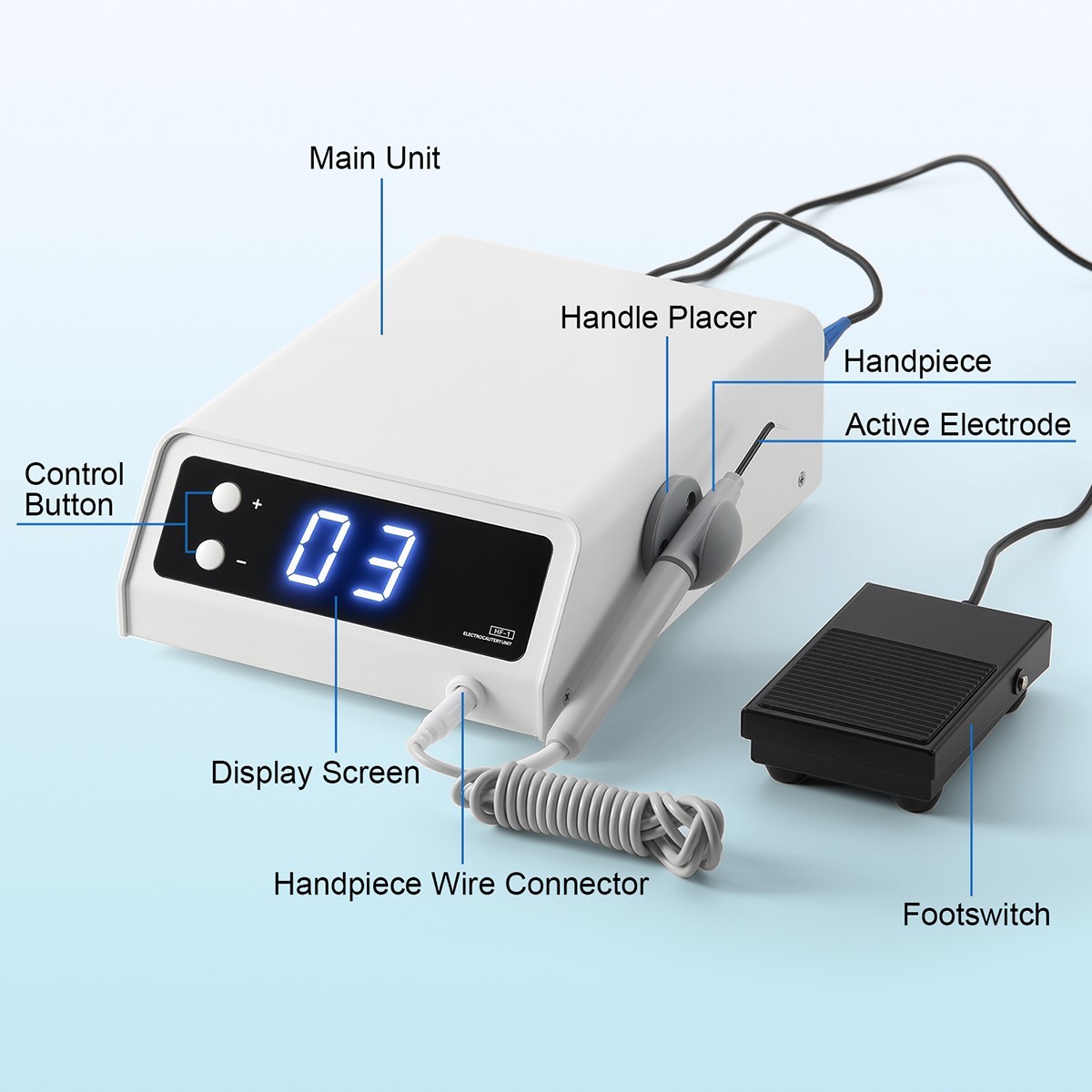 Dental Electro Surgery Unit Electricity Knife Electrosurgery System 10 Electrode
