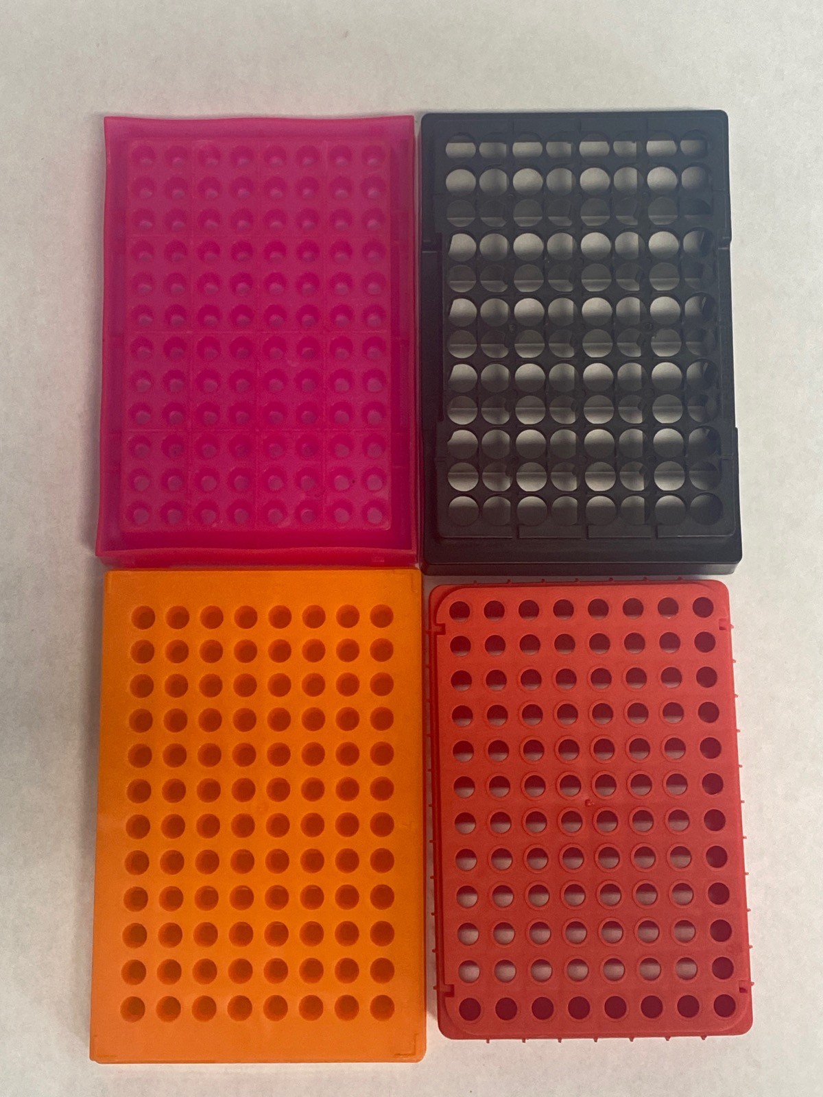 (9) 96-Place Polypropylene Micro Centrifuge Tube Racks 5.4mm 7.5mm ID