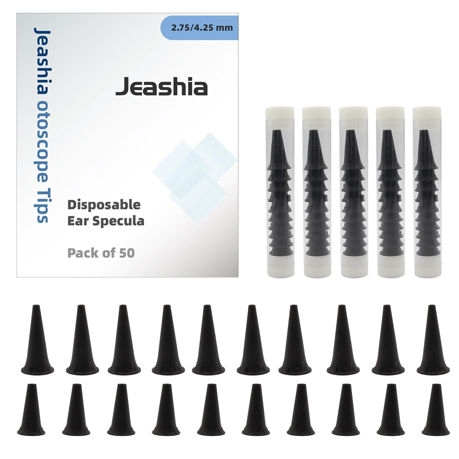 Disposable Otoscope Covers, 50-Pack Universal Ear Specula Tips with 2.75Mm & 4.2