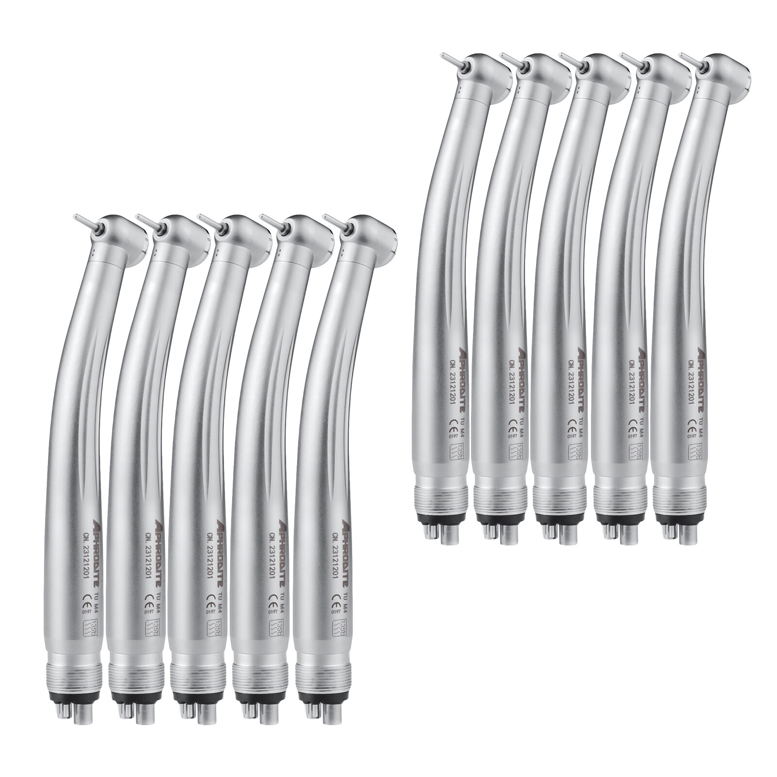 10Pcs APHRODITE Dental High Speed Handpiece Air Turbine 4H Single Spray NSK Type