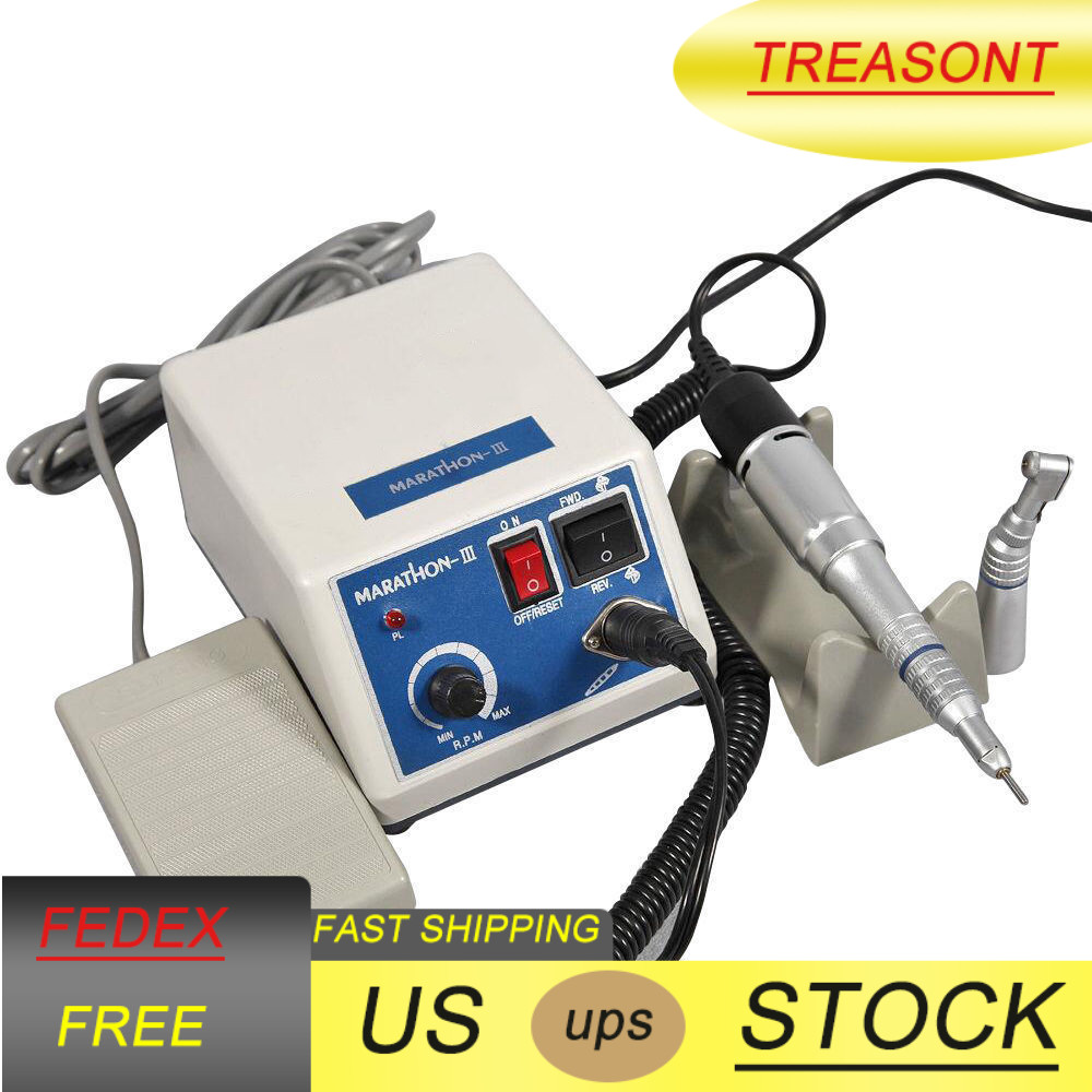 Dental Lab Marathon Electric Micromotor Polishing Unit 35K+N3RPM Motor Handpiece