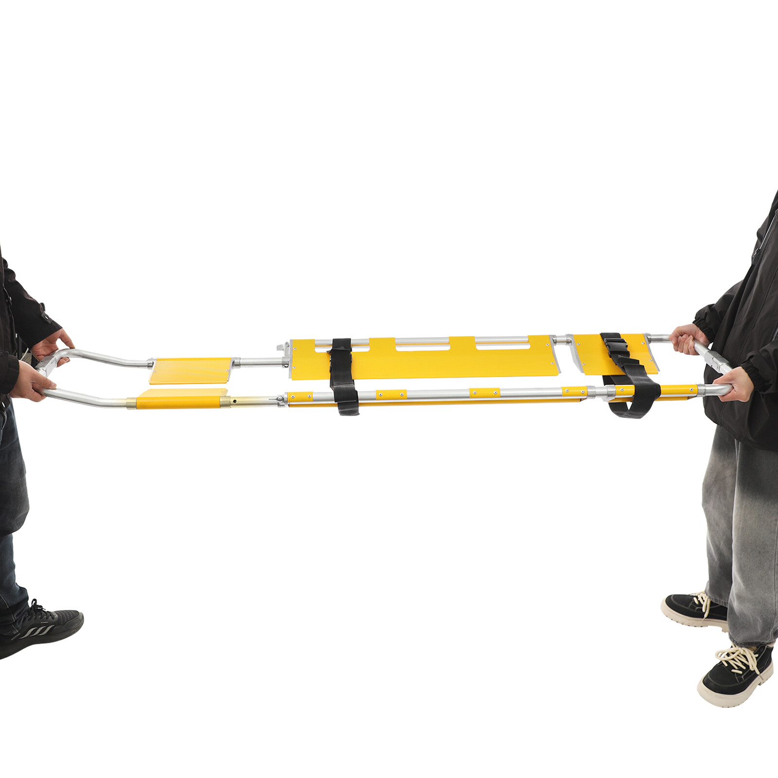 Foldable 47.24*17.32*3.15in Yellow Aluminum& Nylon Transport Medical Stretcher