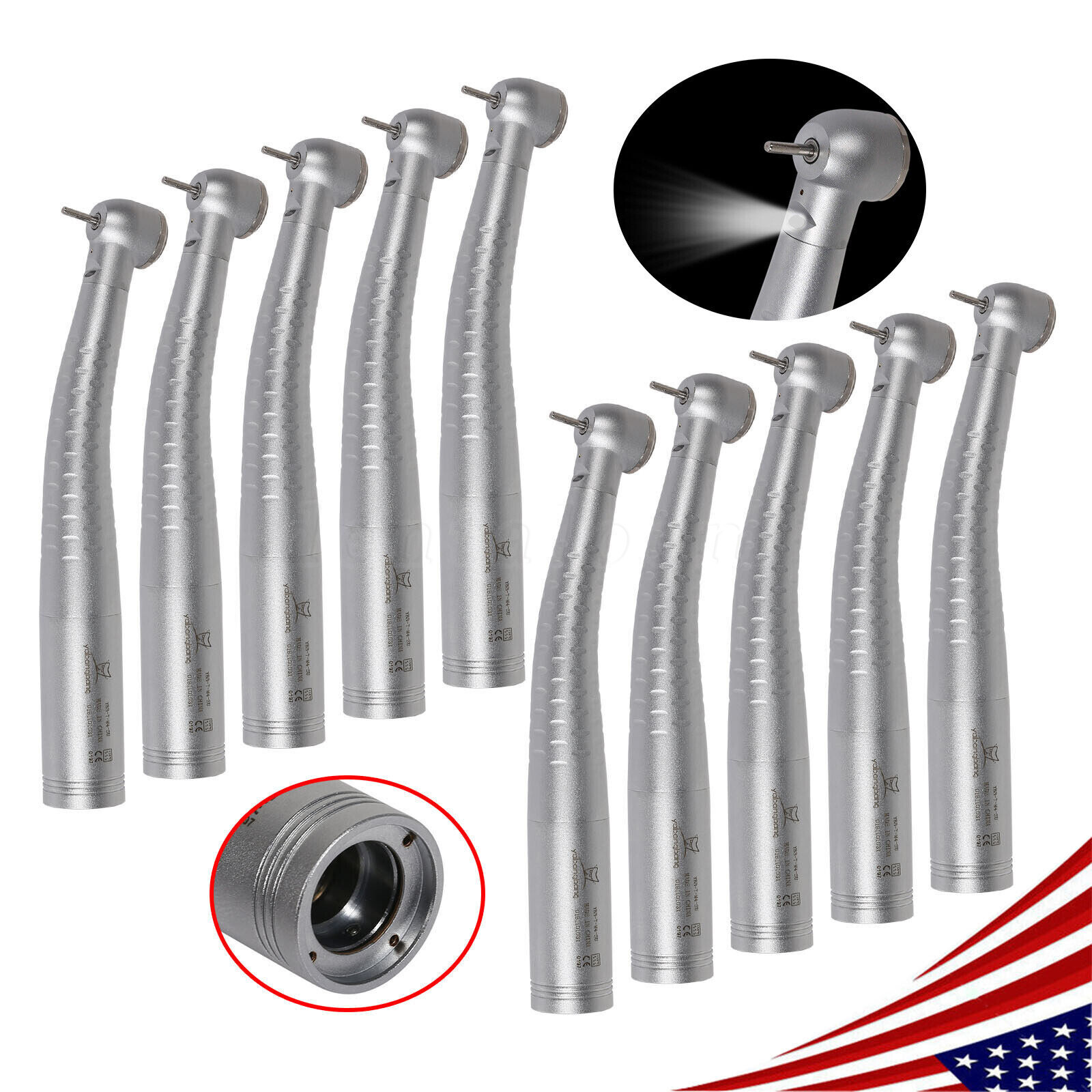 Yabang Dental Fiber Optic High Speed Handpiece Turbine fit Kav coupler YD6