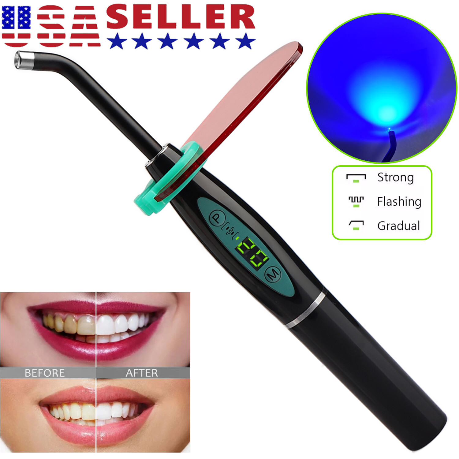 Dental Wireless Cordless LED Cure Curing Light Lamp 2200mAh for Dentist UV NEW