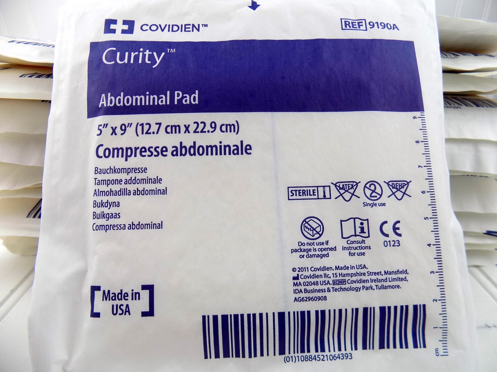 Curity Abdominal Pads ABD Sterile 5″ x 9″ Bandage Pads 9190A Lot of 27 USA