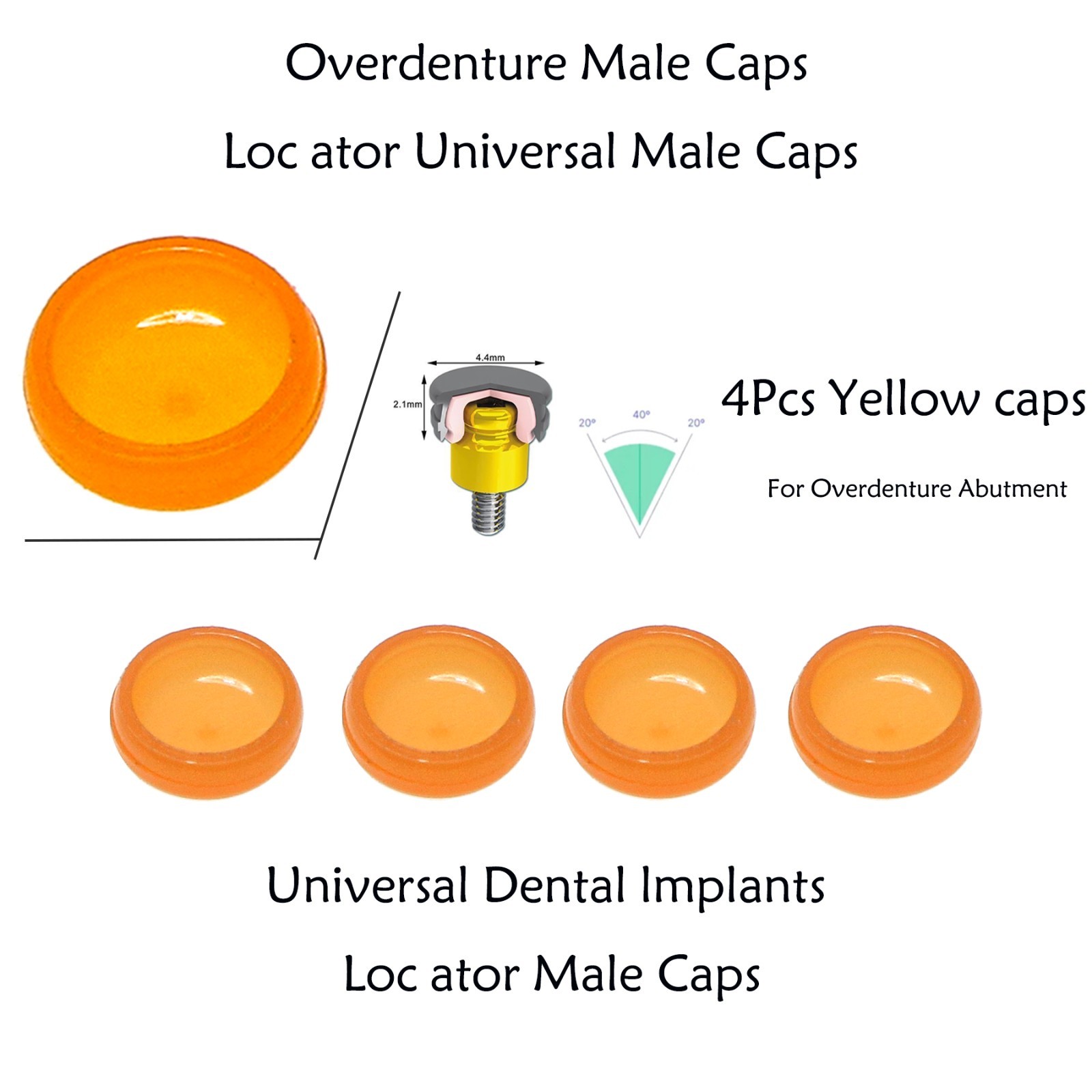 Dental Zimmer Tapered Screw-Vent Locator Abutments TSV Ø3.5/4.5mm Retention Caps