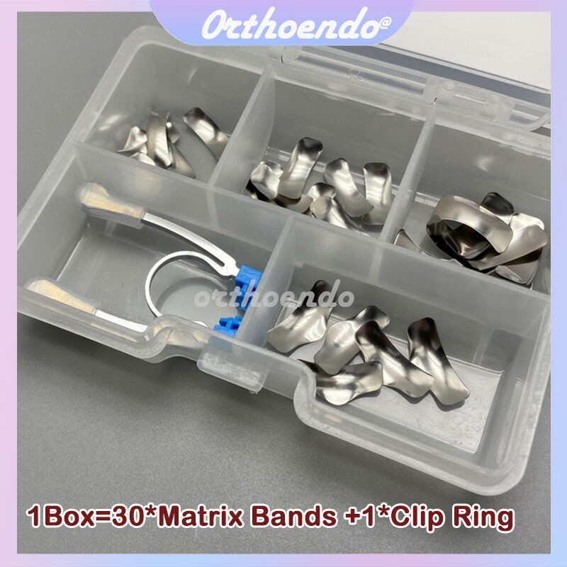 Dental Sectional Contoured Matrice Matrix Bands System Refill + Clip Ring G2 Kit