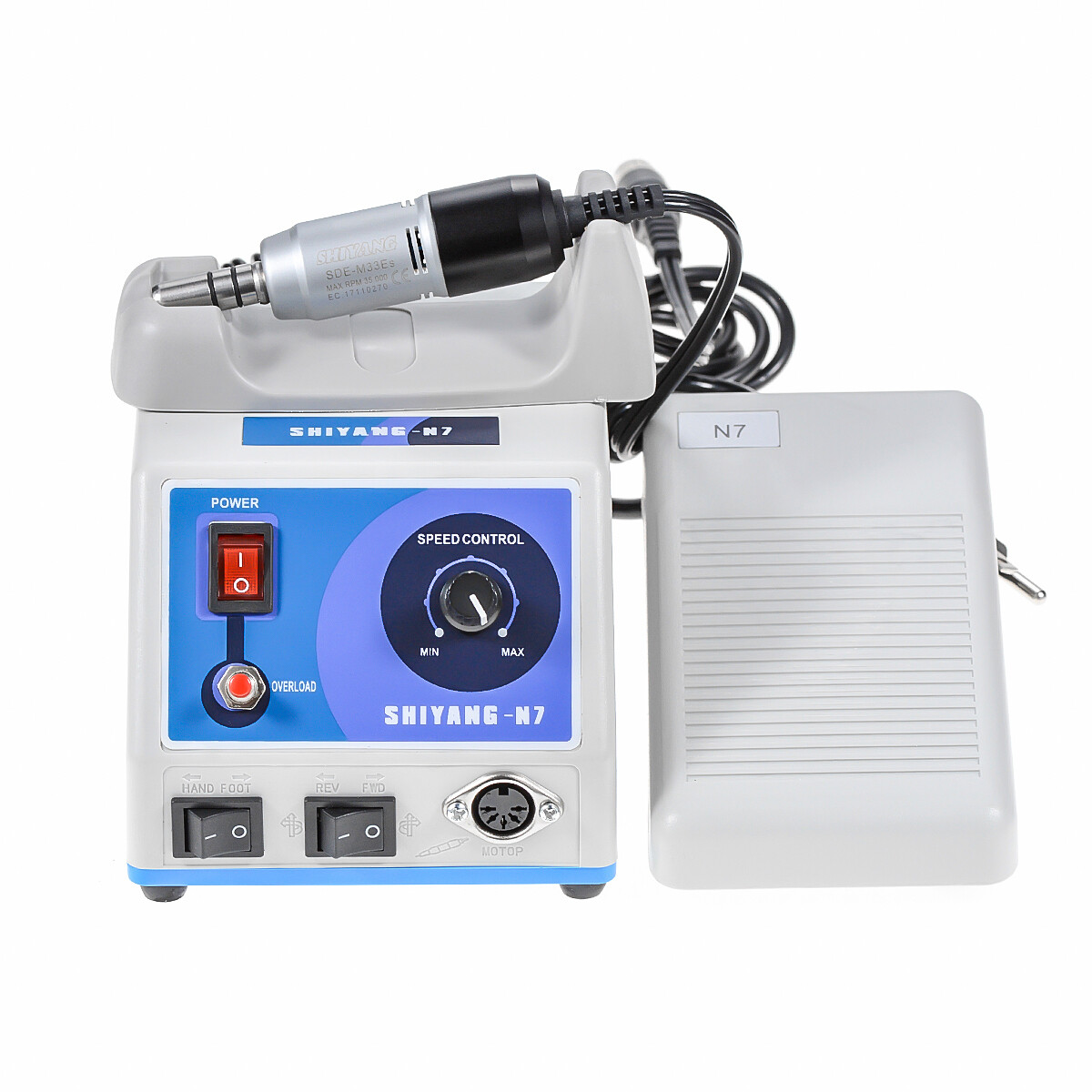 SHIYANG N7 MicroMotor Polishing Machine+35000 RPM Handpiece+ 2*Low Handpieces US