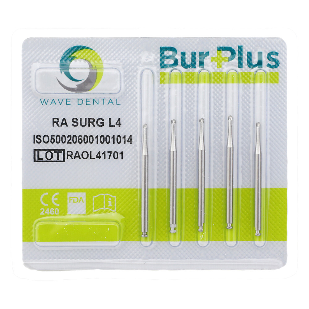 WAVE Dental RA Contra Angle Carbide Burs Latch Round Bur Surgical Length 26 34mm