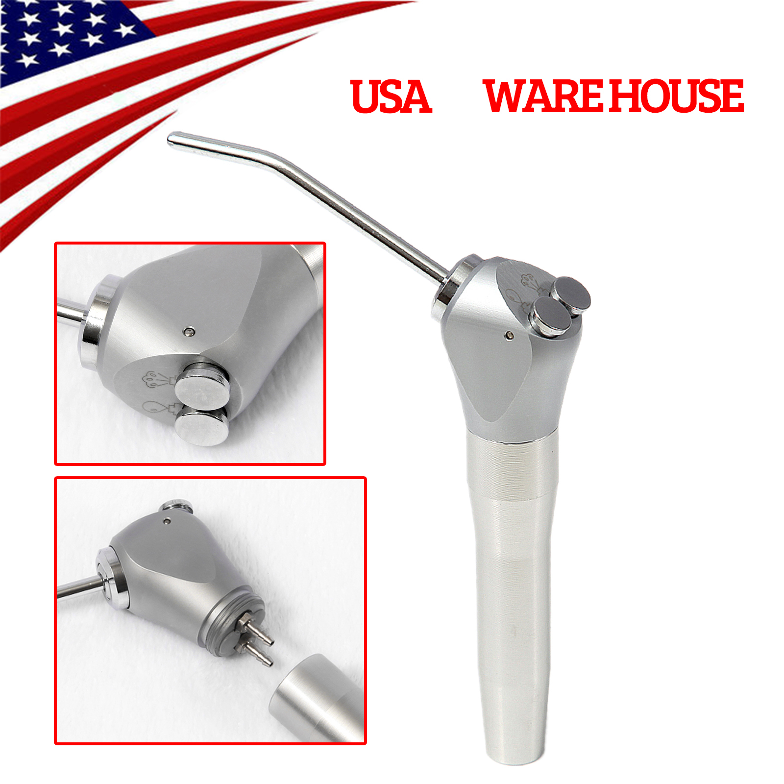 10X Dental Air Water Spray Triple Syringe 3 Way Handpiece w/ Nozzles/Tips/Tubes