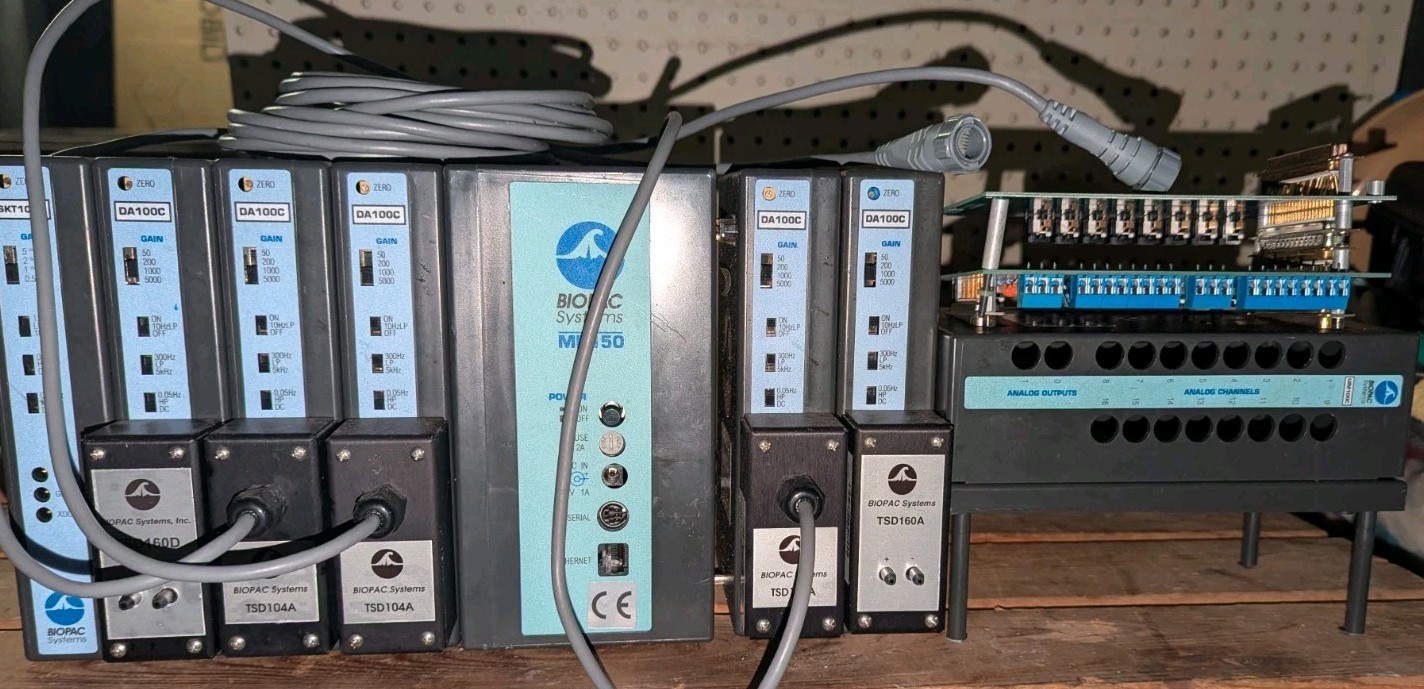 Biopac Systems Lot MP150 DA100C SKT100C TSD104A TSD160A AS-IS UNTESTED