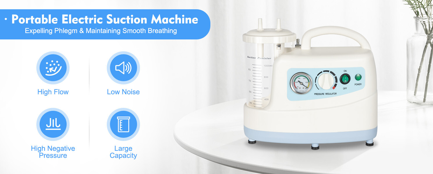 Suction Machine Emergency Medical Portable Aspirator Vacuum Phlegm Unit Mucus