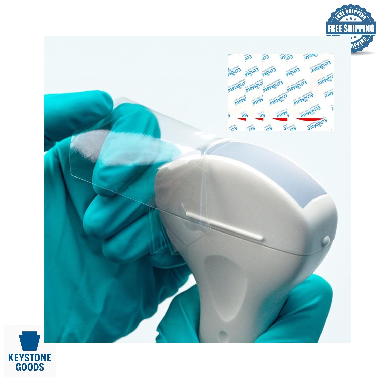 Disposable Ultrasound Probe Covers – 50 Pack, Latex-Free, Clear, 5×3 Inches