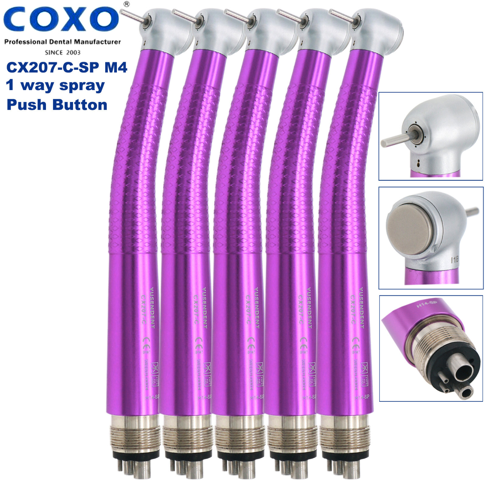 COXO Dental NSK Style High Speed Handpiece 4Hole Air Turbine CX207-C Standard