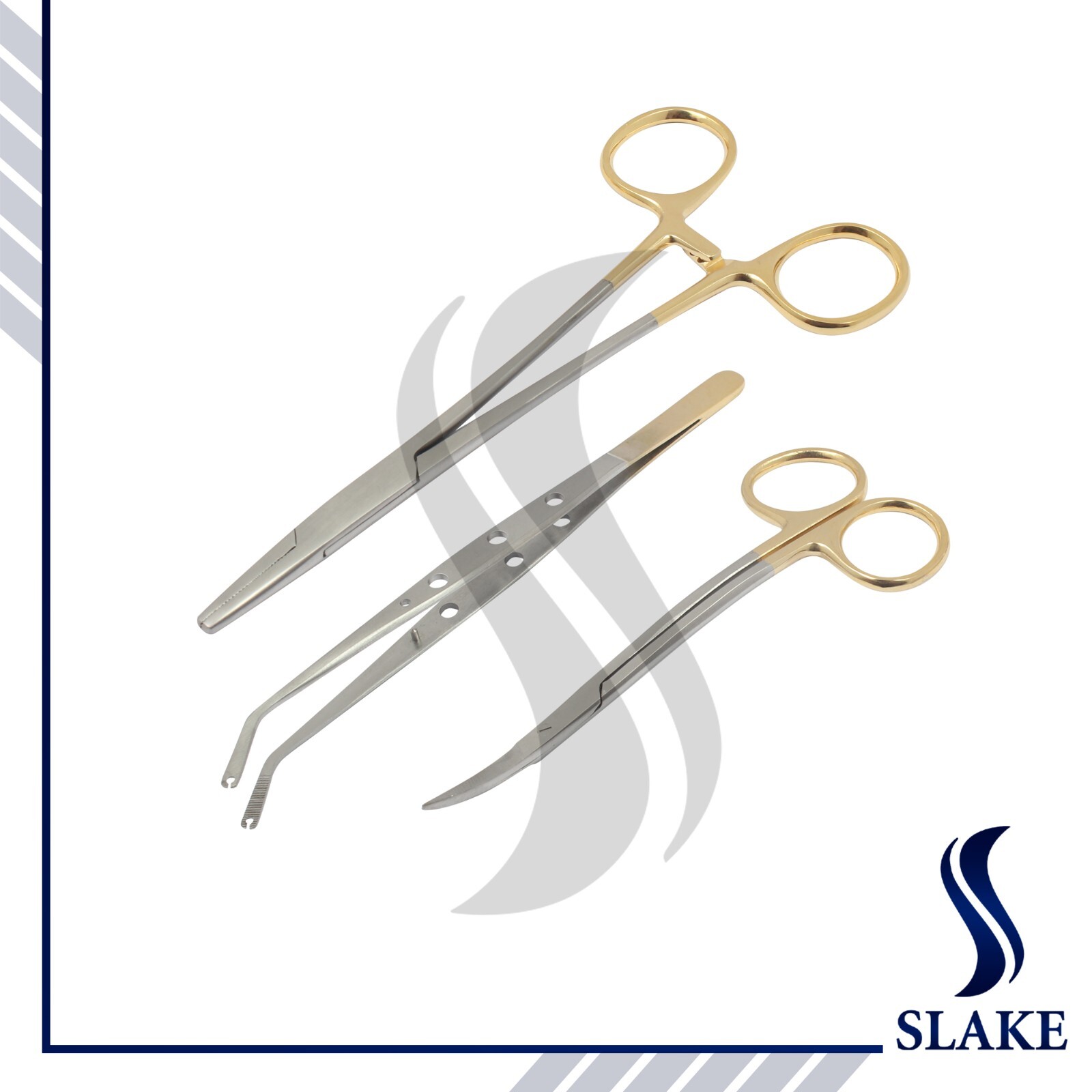 SLAKE Mayo Hegar Needle Holder Suture Corn Plier Goldman Fox Scissor Dental CE