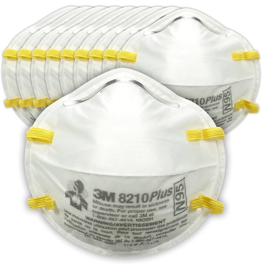 3M 8210 N95 Particulate Respirator, 20 Masks Per Box, EXP. 12/2025