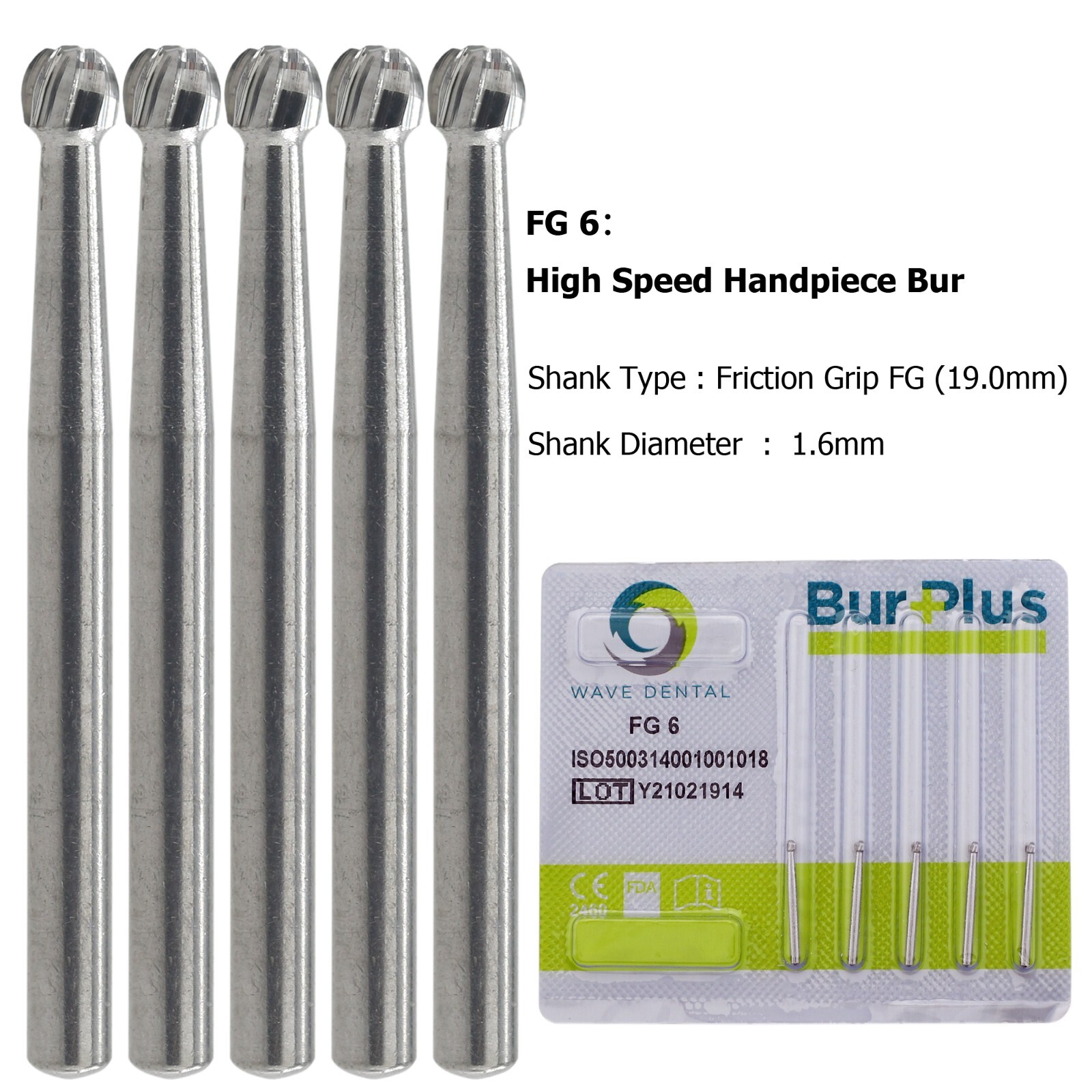 Wave Dental Carbide Burs FG 8 2 4 6 1/4 1/2 Round 330 557 556 245 Friction Grip