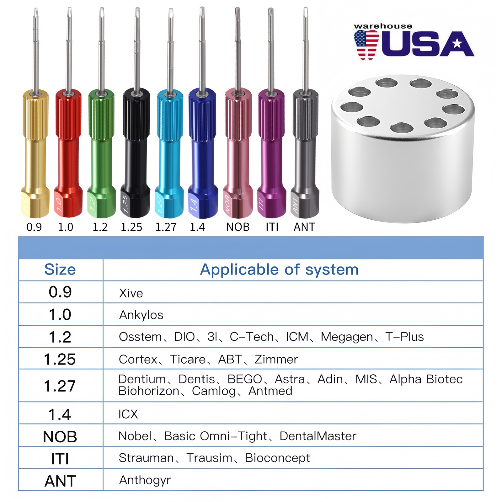 Electronic Dental Implant Universal Prosthetic Kit Torque Wrench 16 Screwdrivers