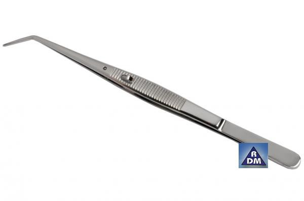 College Dental Tweezer W/Lock Curved Tip