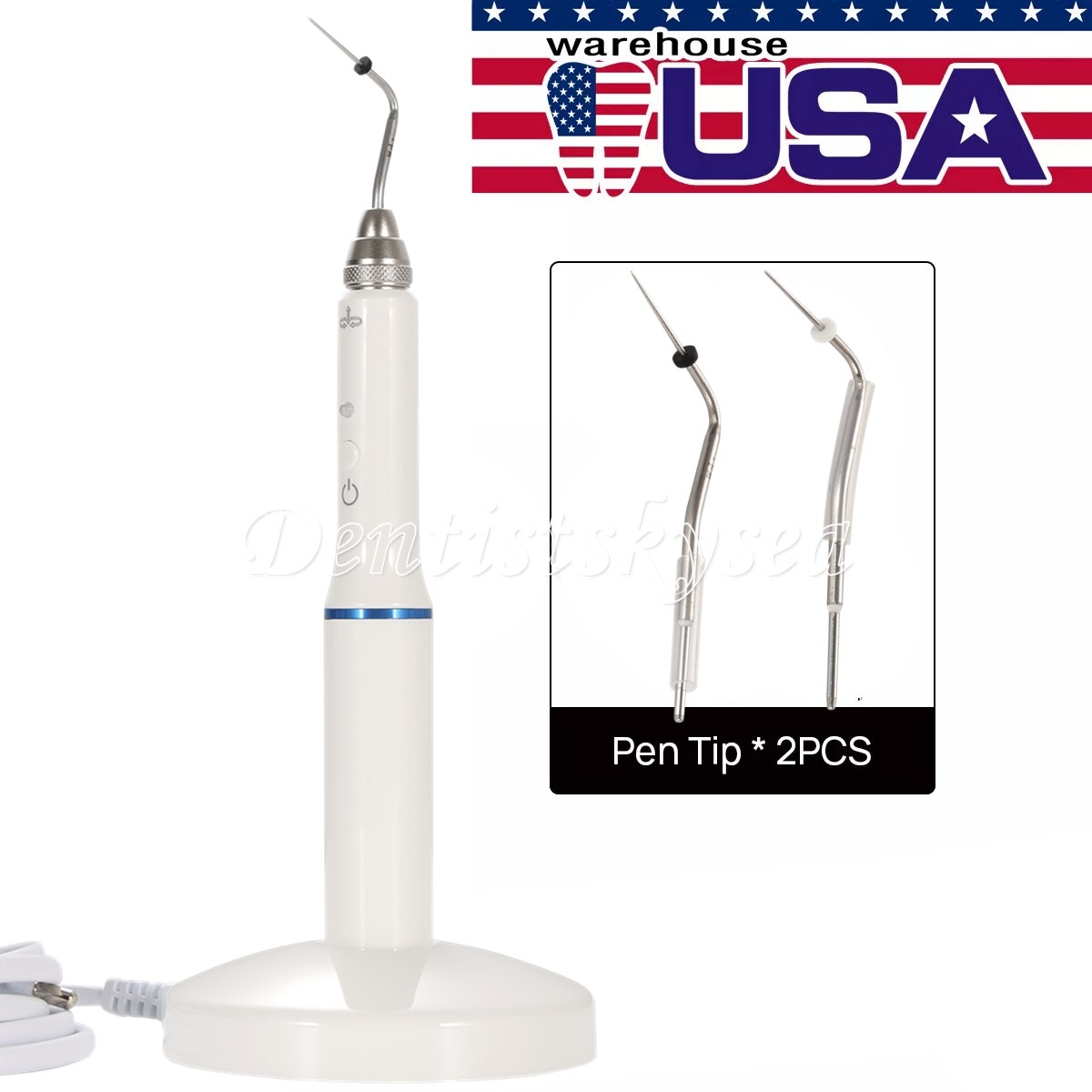 Dental Endodontics Heated Pen Endo Gutta Percha Obturation System 2 Heating Tips