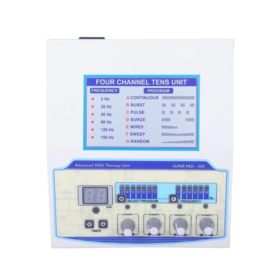 Prof Home use 4 Channel Electrotherapy Unit Physical Ultrasound Therapy Machine,