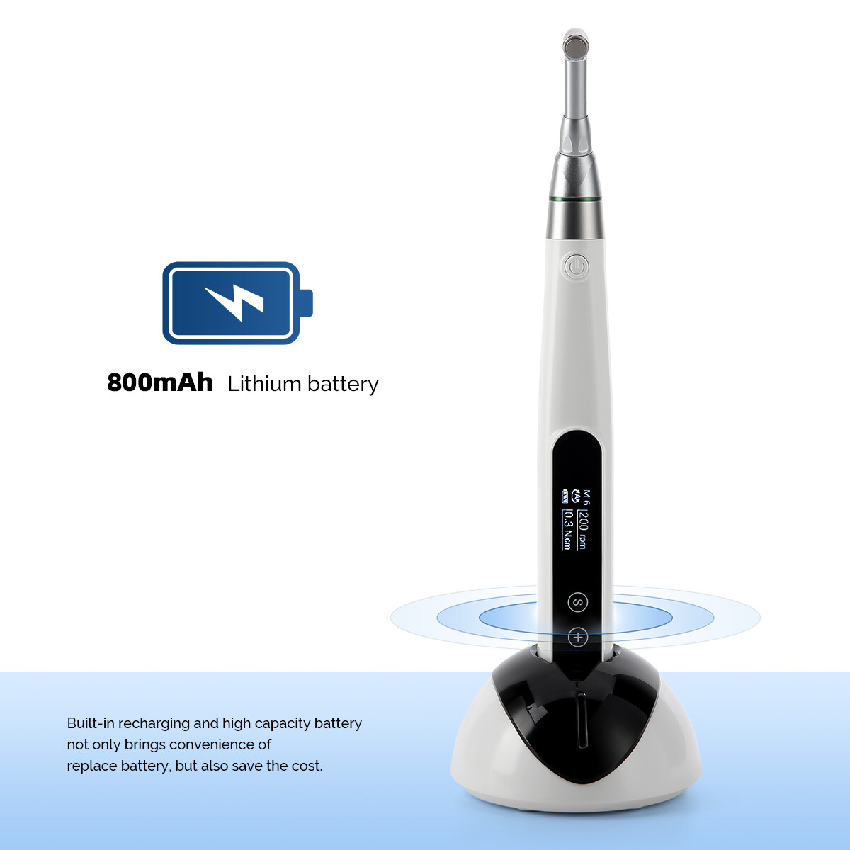 Dental Cordless LED Endo Motor 16:1 Contra Angle Handpiece Root Canal Treatment