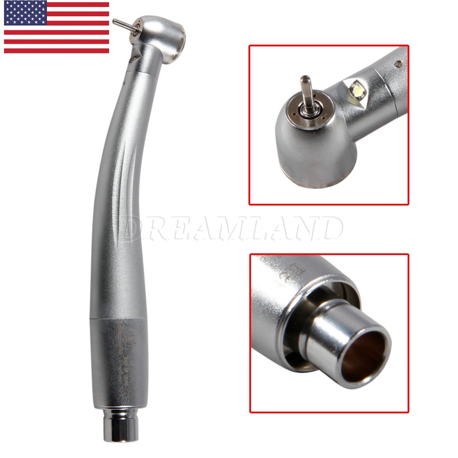 NSK Style E generator LED Dental High Speed Handpiece w/ 4Hole Quick Coupler USA