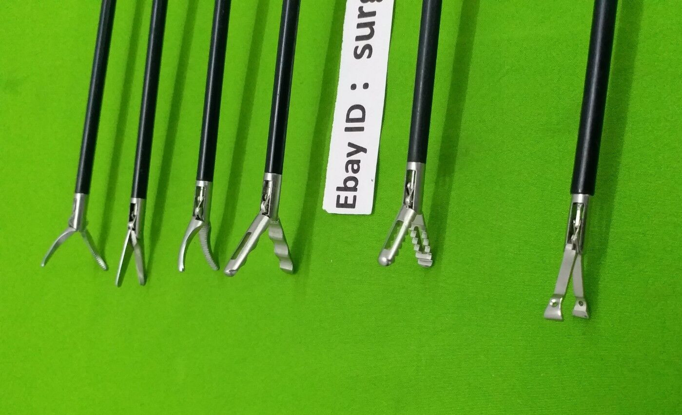 6pc Laparoscopic Grasping Forceps 5mmx330mm Endoscopy Reusable Instruments