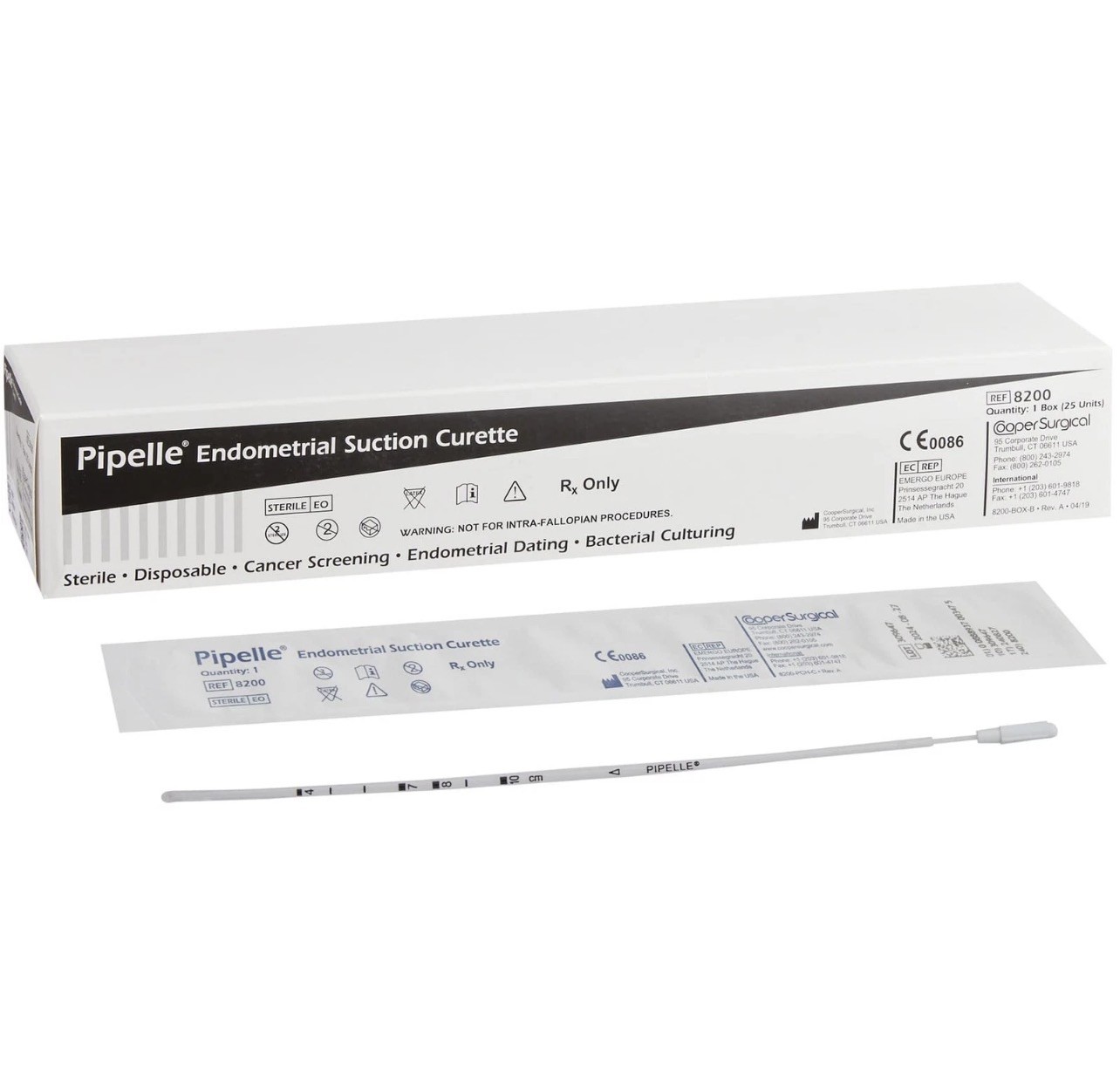 *25-Packs* Cooper Surgical Pipelle Curette Sterile 8200