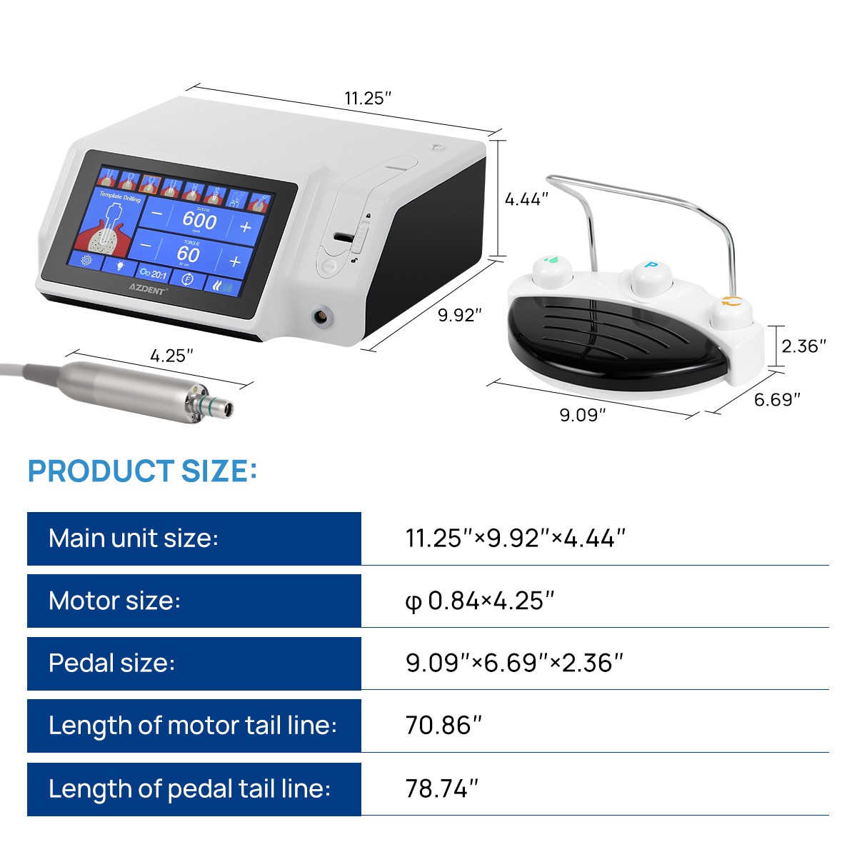 Dental Surgical Brushless LED Implant Motor System /Disposable Irrigation Tube
