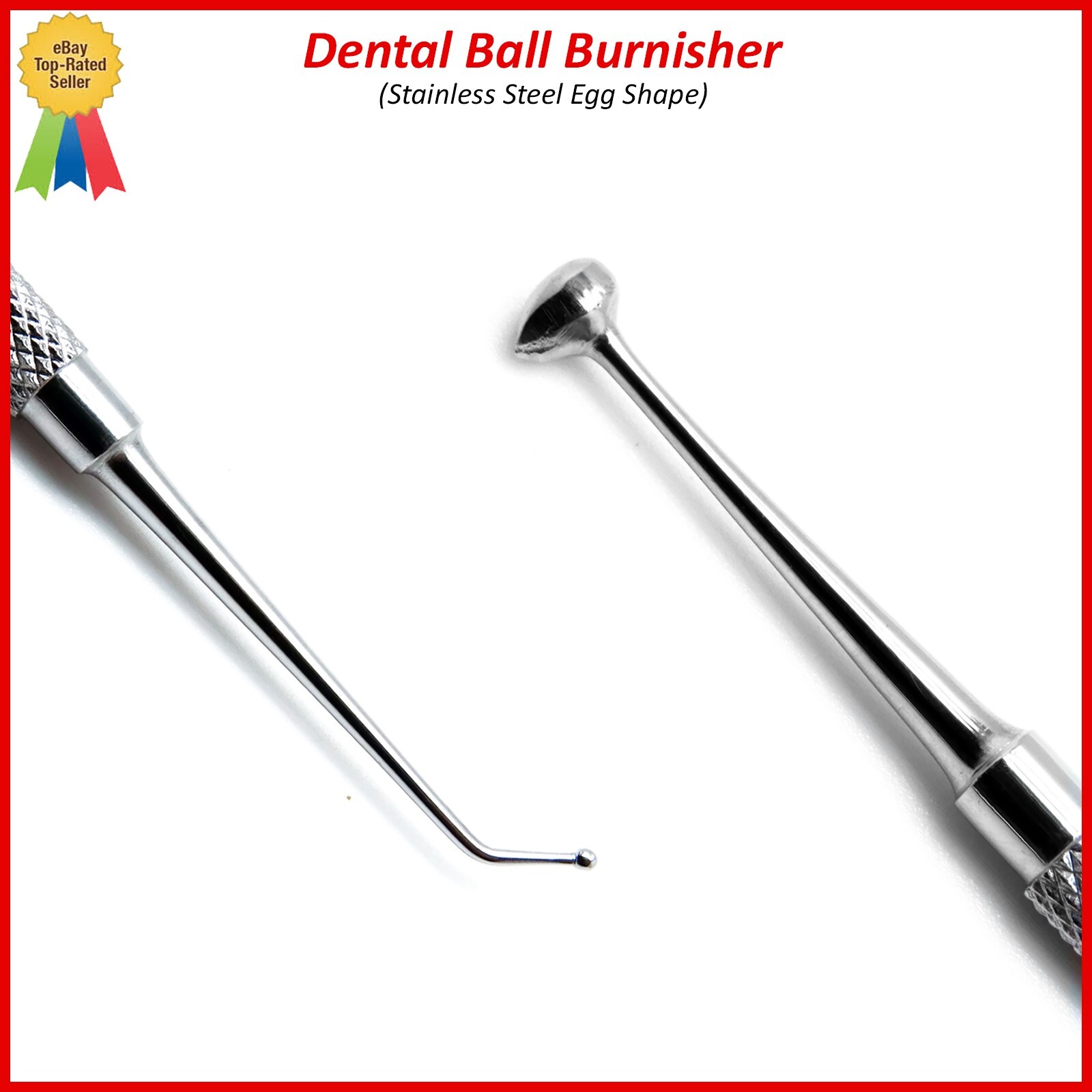 Dental Ball Burnishers Egg Shape Composite Amalgam Plastic Filling Instruments