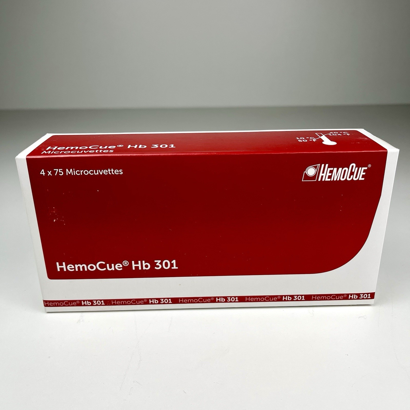 4 X PACK HemoCue Hb 301 Microcuvettes Hemoglobin Anemia (75/Bottle) 9/2026