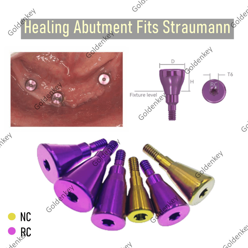 10Pcs Healing Abutment Cap RC NC Titanium Fit Straumann ITI Regular Narrow Cross