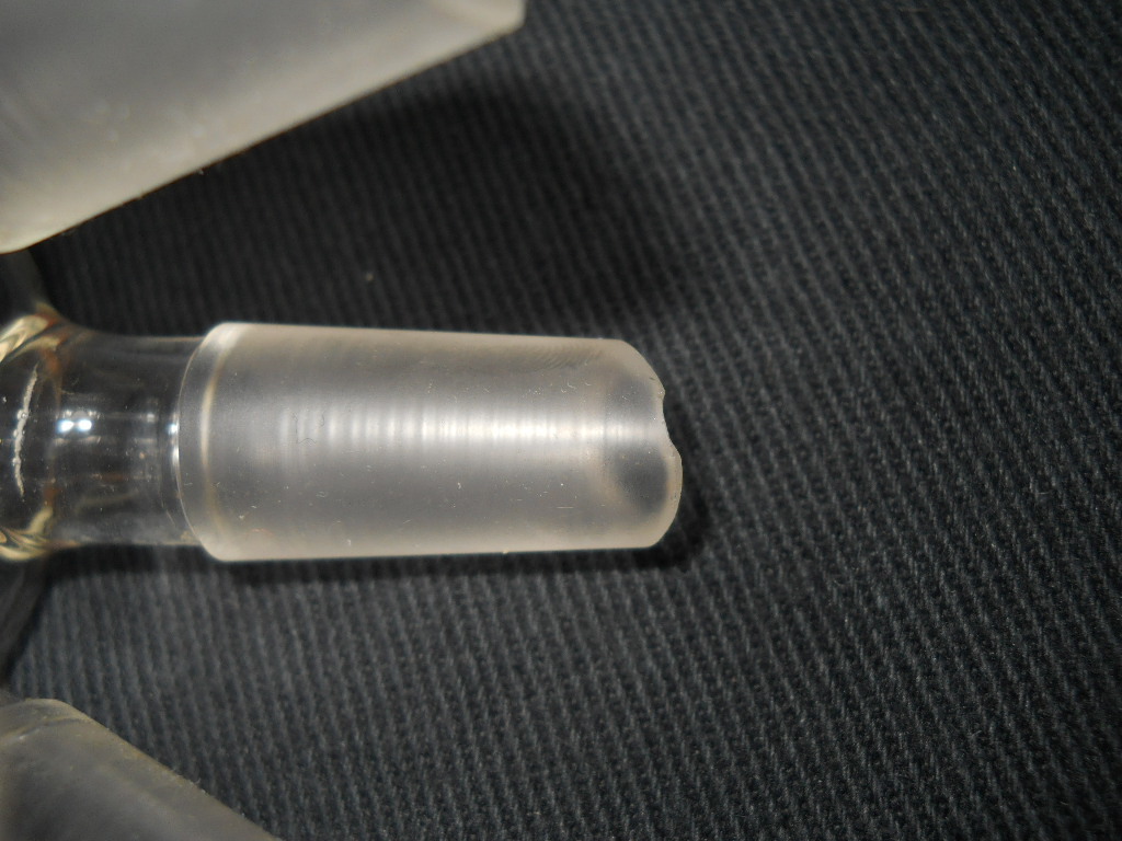 Ace Glass 14/20 Joint 4-Way Distillation Receiver Distribution Adapter, Chipped