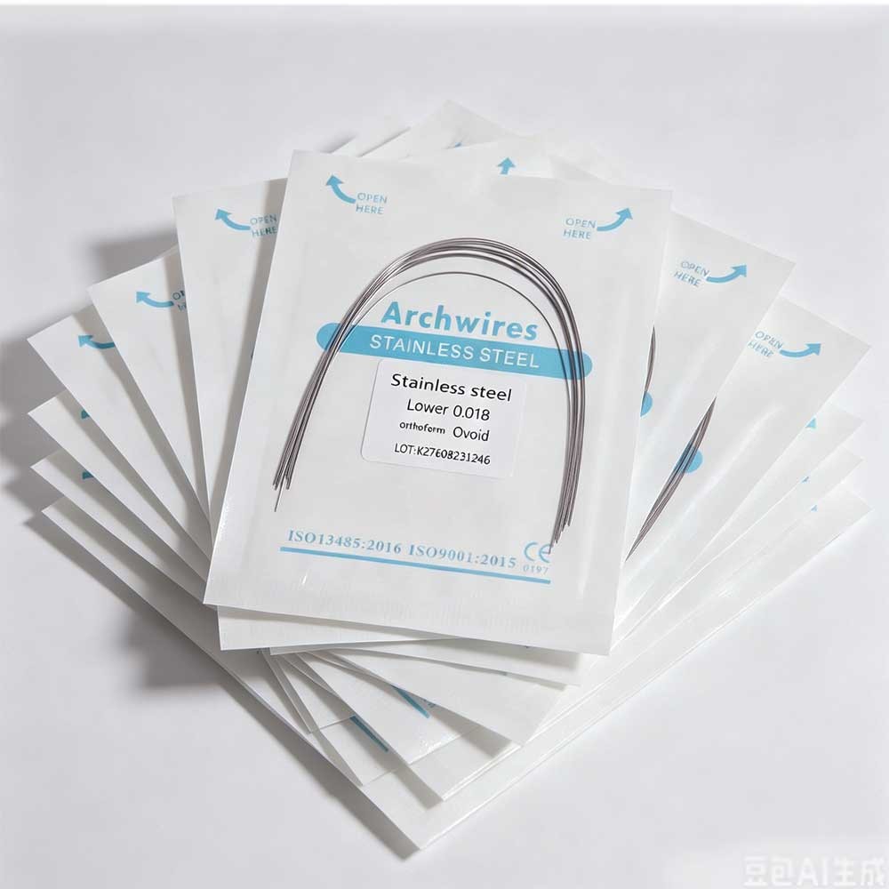 50 packs Dental Orthodontic Stainless Steel Round Arch Wire Ovoid Form